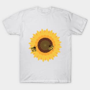 Sunflower and bees T-Shirt